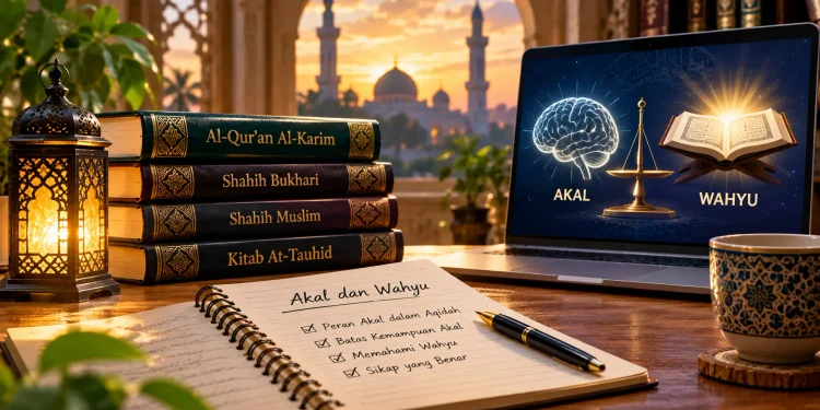 Buku kajian Islam dan catatan belajar tentang akal serta wahyu